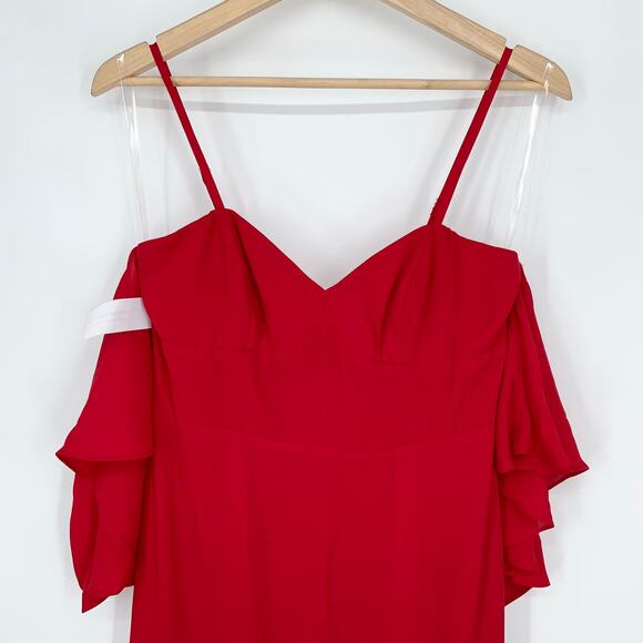 Fame and Partners Denby Sweetheart Off The Shoulder Shoulder Ruffle Maxi Dress - Picture 4 of 7